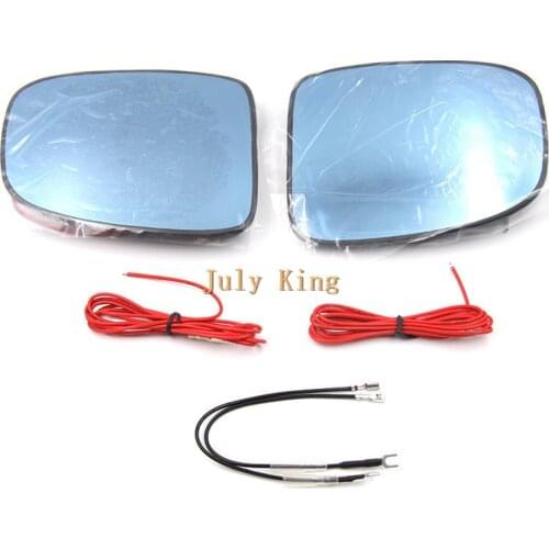 July King Rearview Mirror Lens Case for Honda Fit Jazz III City 2014-2018, Anti-glare, Blue Mirror, Turn Lights, Heat Demisting