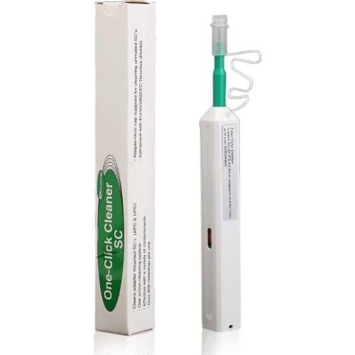Cleaner Pen One-Click Fiber Optic Connector for SC ST and FC 2.5mm Adapters and Ferrules
