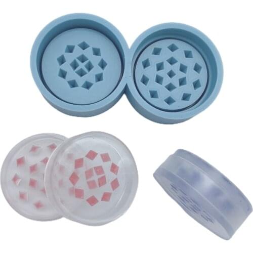 Epoxy Resin Mold Tobacco Grinder Leaf Herbal Herb Smoke Spice Crusher Silicone Mould DIY Crafts Making Tools dropshipping