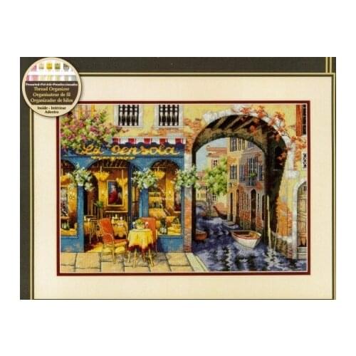 Riverside Cafe Exquisite Gift Top Quality Embroidery Needlework 14CT Unprinted Cross Stitch Kits DIY Handmade Art Home Decor
