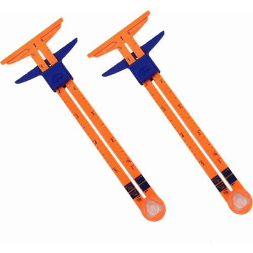 2PC 5-IN-1 Sliding Gauge Measuring Sewing Ruler Patchwork Tool Tailor Ruler Tool Sewing Tool Accessories Home Use 5BB5935