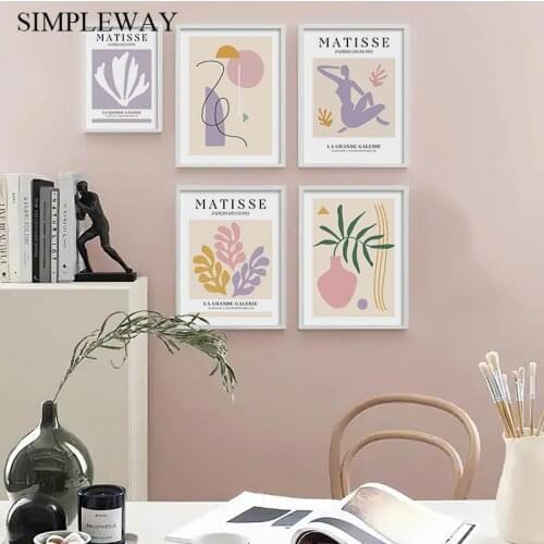 Matisse Artwork Abstract Art Poster Woman Vase Canvas Painting Print Minimalist Wall Picture Modern Home Living Room Decoration