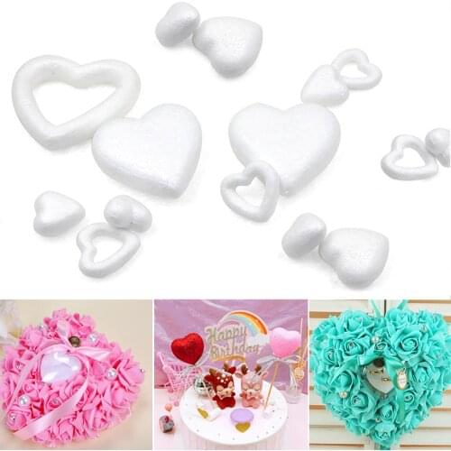 Heart Modelling Heart Ring Polystyrene Styrofoam Foam Ball Christmas Wedding Party Decoration Supplies Home Decoration DIY Craft