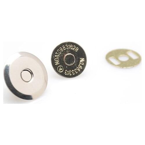 Magnetic buttons - Closures 14 mm NICKEL 200 Sets Snap buttons for bags