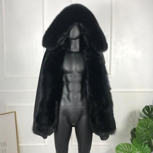 Men Parkas Natural Fox Fur Jacket Winter Warm Fashion Windproof Coat Classic Business Casual Outwear 2020 New Hot Sale