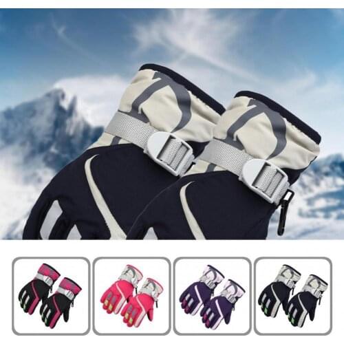 Wearable 1 Pair Reliable Windproof Outdoor Sports Warm Gloves Knitted Fabric Gloves Convenient for Winter