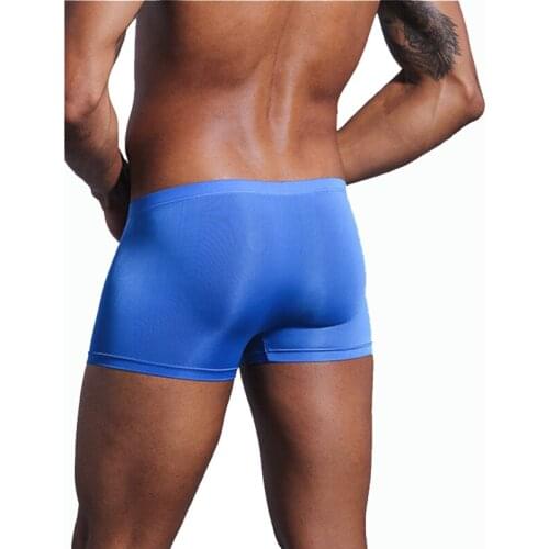 Very Thin Mens Underwear Nylon Ice Silk Boxers High-stretch Breathable Boxers Underpants
