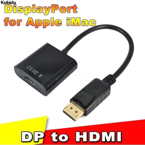 20CM Display Mini DP to HDMI-compatible Cable Male to Female Adapter Video Audio connector Fit for MacBook Pro Air iMac HDTV