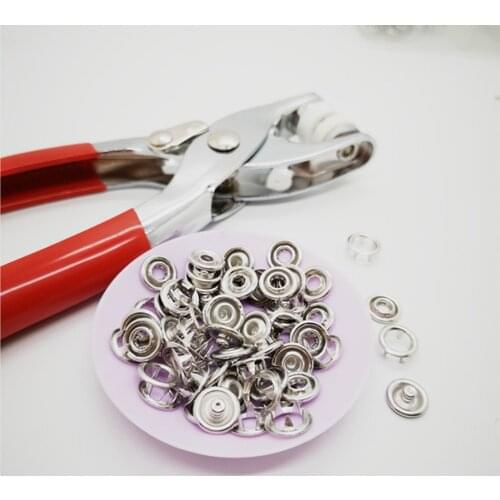 Pliers+ 20sets snap.White copper snap buttons. Claw buckle installation tool.rivet.Childrens clothing buttons