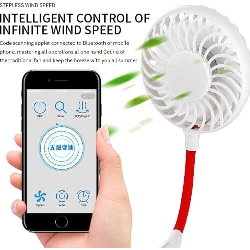 Hands-free Neck Band Hands-Free Hanging USB Rechargeable Dual Fan Mini Air Cooler Summer Portable 2000mA kichen accessories