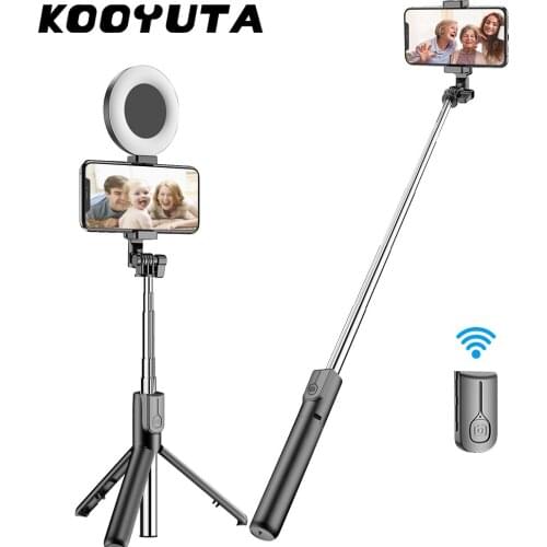 Bluetooth Tripod for phone Selfie Stick-Single Lamp stabilizer Black smartphone gimbal stabilizer dslr gimbal camera for vlogs