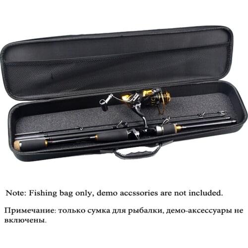 EVA Fishing Bags 63cm Shockproof Fishing Tackle Bag with Strap Outdoor Portable Rod Reel Carry Box Pole Storage Case