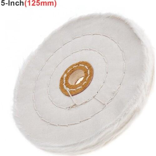 T-shaped White Cotton Cloth Polishing Wheel Flannel Mirror Polishing Buffer Cotton Pad 16mm Hole Metal Polishing /Car Polishing