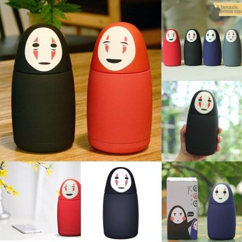 Stainless Steel Vacuum Flask Miyazaki Hayao Spirited Away No Face Man Theme Mugs Thermos Cup