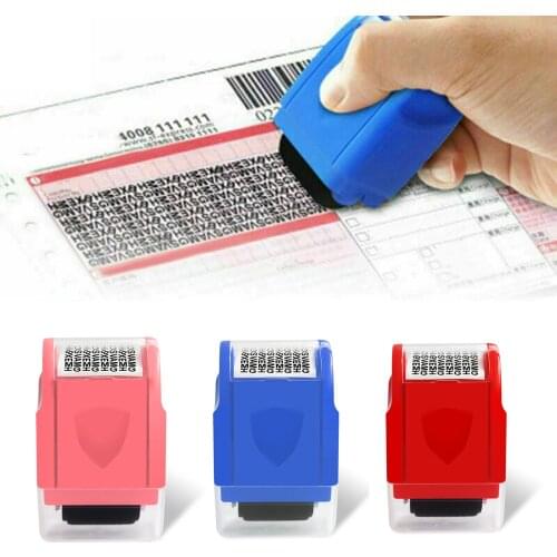 Privacy Protection Roller Confidential Seal Garbled Code Shielding Courier File Document Note Notebook Waybill Confidentiality