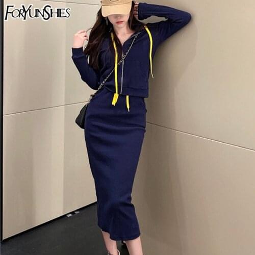 Women Long Sleeve Embroidery Hoodies Varsity Hiphop Baseball Jacket +Pocket Midi Skirts 2021 Autumn Harajuku Streetwear