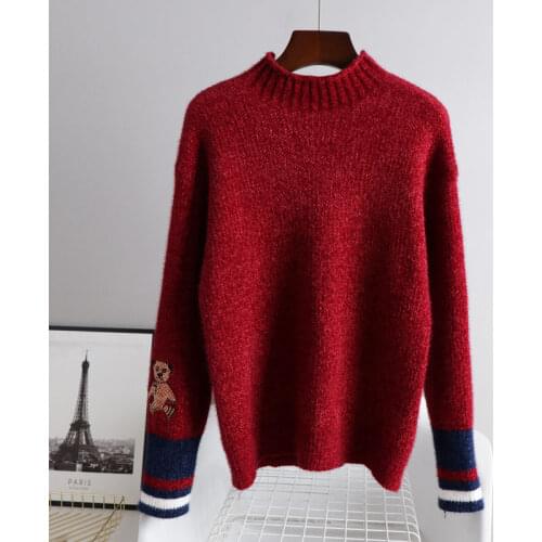 2020 Winter Sweater Long Sleeve Womens Women Knitted Pullover Long Sleeve Jumper Women Christmas