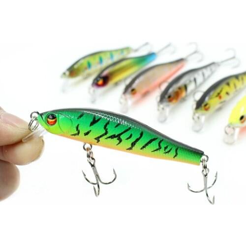 1pcs Minnow Fishing Lure 70mm 5.7g Hard Baits Bass Crankbait Fishing Wobblers Slow sinking Jerkbait Carp Fishing Pesca