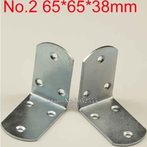 10pcs 65*38mm Iron Right Angle Corner Brackets Metal Shelf Support Repair Fixing furniture Connecting fittings K257