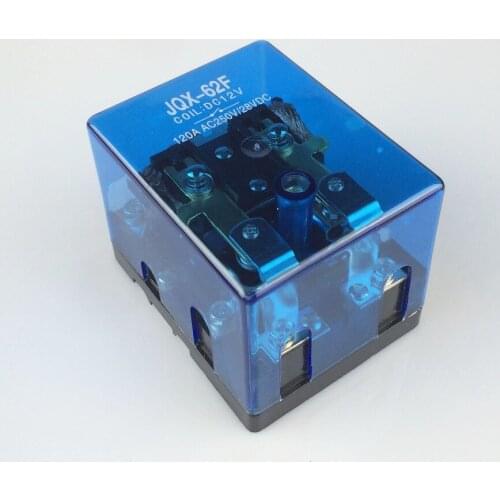12VDC 24VDC 110VAC 220VAC 120A DPDT Power Electromagnetic Relay Motor Control Screw Mount JQX-62F-2Z 2NO 2NC