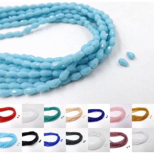 3*5mm 100PCS Czech crystal beads,Teardrop Crystal ,Pendant Beads, bracelet necklace Jewelry Making Choose color BLZ201-215