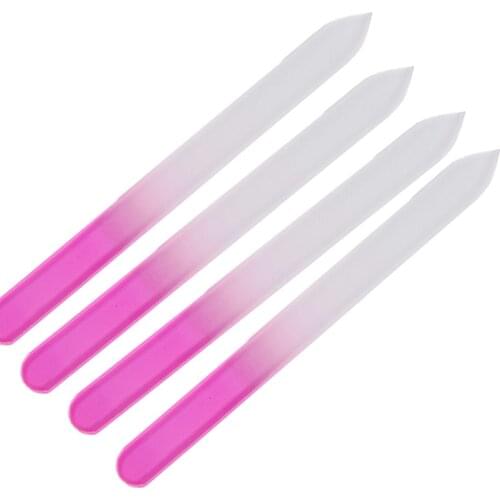 ROSALIND 4PCS/Lot Nail Files Durable Crystal Glass File Buffer Manicure Device Nail Art Decorations Tool Friendly Use