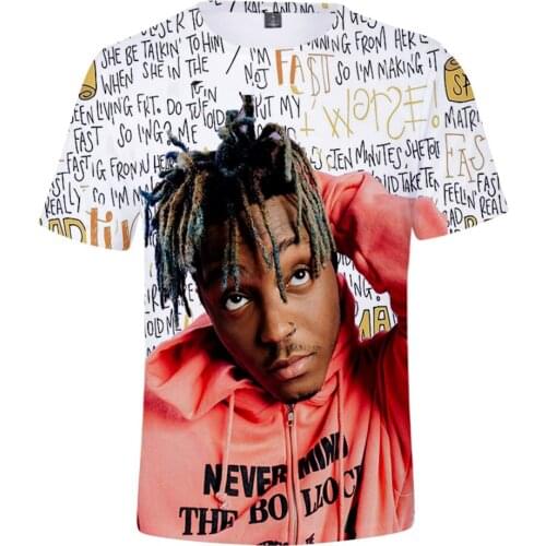 Popular 3D printed Juice Wrld T shirt men women Tees New Fashion short sleeve Summer boys girls Casual 3D Juice Wrld t-shirt