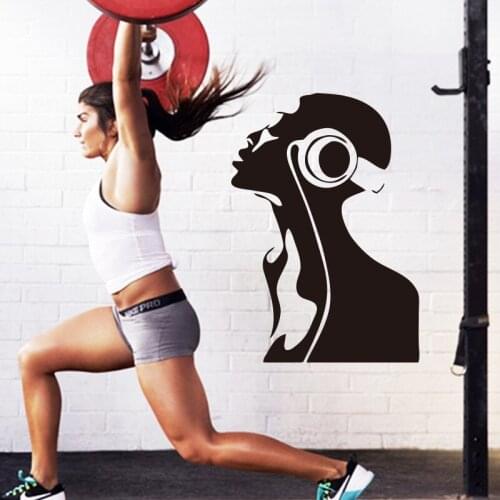 Art design cheap vinyl home decoration music girl wall sticker removable house decor fashion musician decal in bedroom or shop