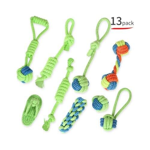 Pet Dog Toy Cotton Ball Dog Molar Toy Tooth Cleaning Cotton Hemp Rope Braided Rope Interesting Toy