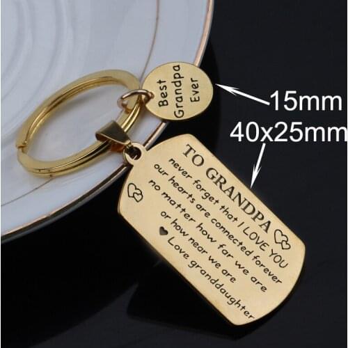 TO GRANDPA Gifts Custom :Never Forget That I LOVE YOU Our Hearts Are Connected Forever .From Love Granddaughter Gifts Keychain