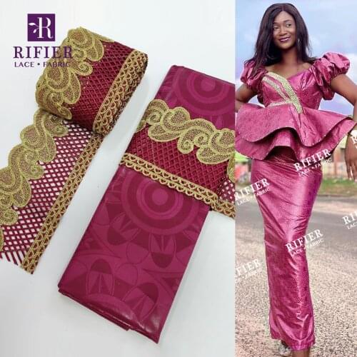 5+5 Yards Rhinestones Ribbon Lace 2021 Bazin Riche Fabric Elegant Women Sewing Festival Birthday Dresses Embroidered Lace Fabric