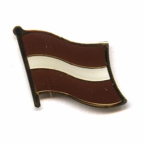 Latvia country flag lapel pin badge+Iron plated brass+paints+epoxy+butterfly button-Free shipping(350 pcs/lot)