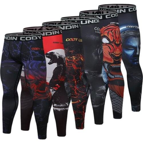 Running Gym Leggings Men Compression Pants Sport Tights Quick Dry Crossfit Exercise Workout Trousers Training Fitness Sweatpants