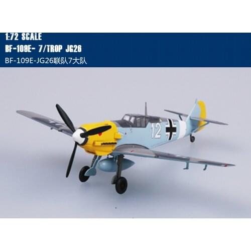 EASY MODEL scale model 37276 1/72 scale aircraft airplane BF-109E JG26 assembled model finished model do not need to assemble