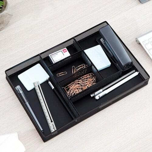 DELI Metal Mesh Stationary Holder Desktop Pens Pencils Scissor Ruler Papelaria Holder School Office Desk Accessories & Organizer