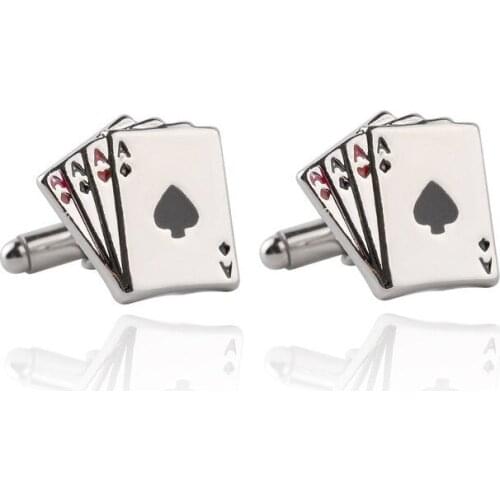 Steampunk Poker 4A Cufflink For Men Delicate French Shirts Luxury High Quality Cuff Links Button Male Wedding Jewelry Gifts