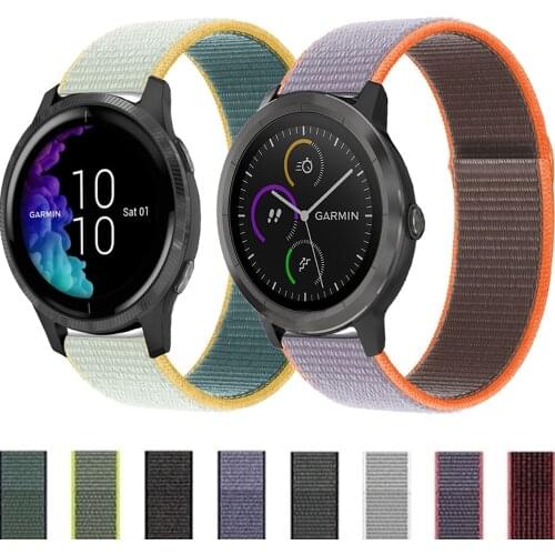 Nylon Loop Straps For Garmin Vivoactive 3/Venu Move 3 Luxe Smart Watch Band 20MM 22MM Wristband For Vivoactive 4 Bracelet Correa