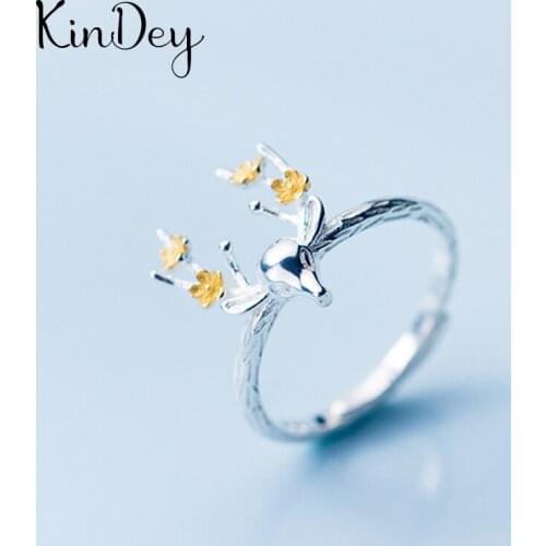 New Fashion Gothic Deer Antlers Rings For Women Wedding Rings Fashion Boho Jewelry Ladies Accessories