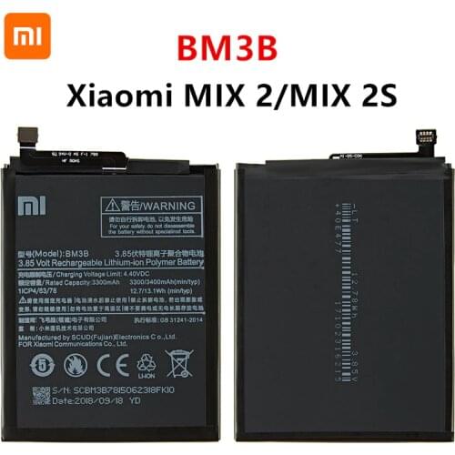 Xiao mi 100% Orginal BM3B 3300mAh Battery For Xiaomi Mi MIX 2 /MIX 2S BM3B High Quality Phone Replacement Batteries