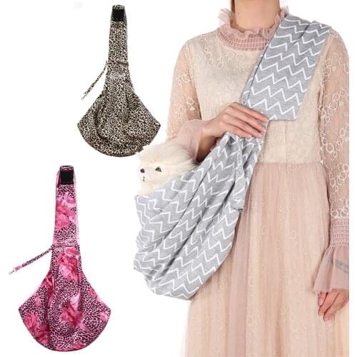 Pet Dog Cat Carrier Sling Single Shoulder Bag Carrier Bags Front Chest Carrier Outdoor Hands-Free Puppy Travel Bag Backpack