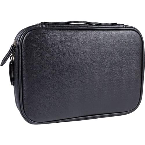 1Pcs Anmor Professional Cosmetic Bag PU Beauty Case Makeup Brush Organizer Multi Functional Make Up Bag For Travel & Home