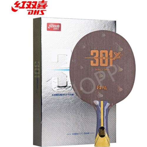 DHS 301 301X table tennis racket for 40+ ball 5 ply wood + 2 ply arylate carbon fiber off+ ping pong blade paddle fast attack