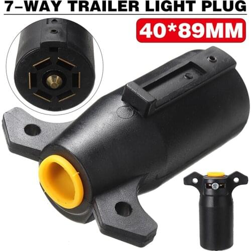 1pc 12V 7 Pin Plug Male Car Caravan Trailer Truck Towing Electric Plug Connector Lighting Board Plug For Tail Lights Turn Signal