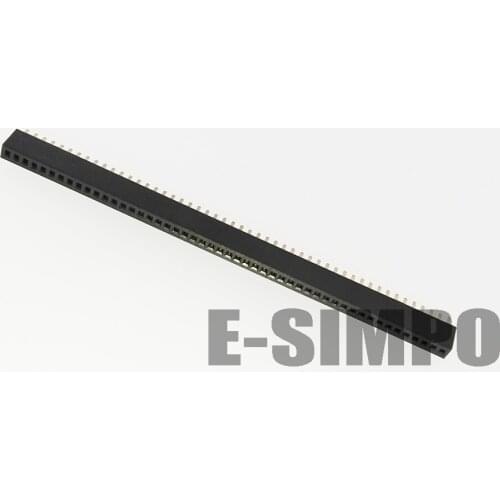 50pcs/lot 1.0mm Female Header,1X50P Single Row, 2X50P Double Row,Straight, 1.0mm Female Connector, Rohs,Brass pin Gold-plated