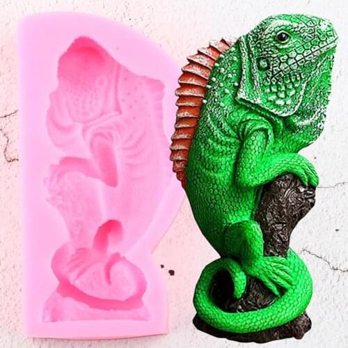 Large Lizard Silicone Molds Polymer Clay Soap Mold Lguana Fondant Mold DIY Cake Decorating Tools Candy Chocolate Gumpaste Mould