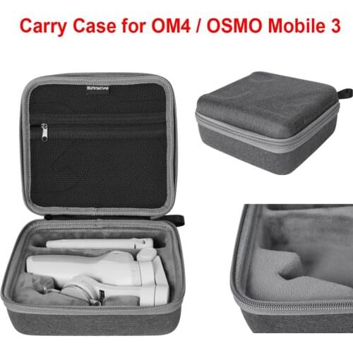 Sunnylife Portable Storage Bag Carry Case for DJI OM4/OSMO Mobile 3 Compact Handheld Gimbal Hard Pouch 3 Tripod Extension Rod