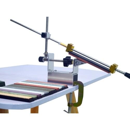 2020 New style kitchen knife sharpener sharpening system fixed angle Edge pro sharpener with whetstone