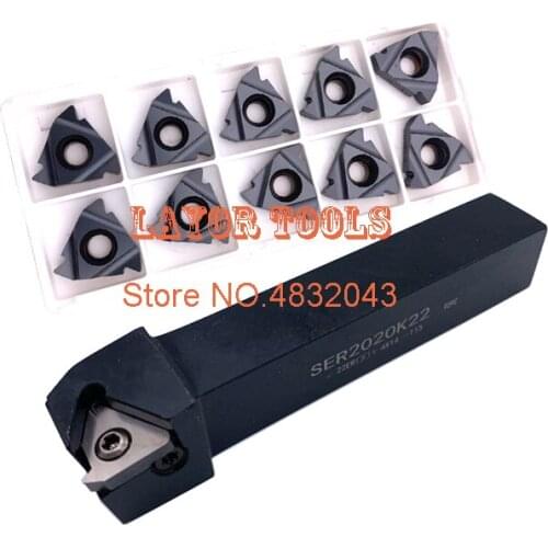 SER1616H16 SER2020K16 SER2525M16 External Thread Turning Tools Lathe Cutter 16ER Carbide inserts CNC Holder