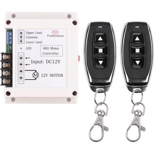 External Button Switch Control Motor Wireless Switch DC12V 40A 400W Forwards Reverse Stop Up Down Stop Remote Control Switch