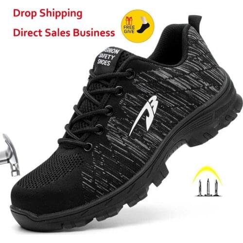 XPUHGM Dropshipping Puncture-Proof Safety Shoes Indestructible Non-slip Steel Toe Work Shoes Outdoor Breathable Men Women Shoes